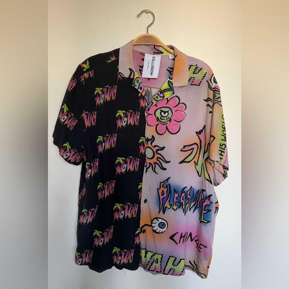 ASOS graffti collared top